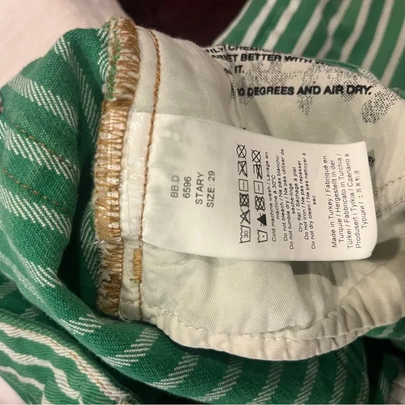 Ganni Kelly green striped Stary jeans - Picture 11 of 13